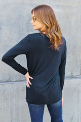 Basic Bae Full Size Round Neck Long Sleeve Top - ShopBasicbae - Flyclothing LLC
