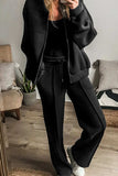 Zip Up Long Sleeve Top and Pants Set - Trendsi - Flyclothing LLC
