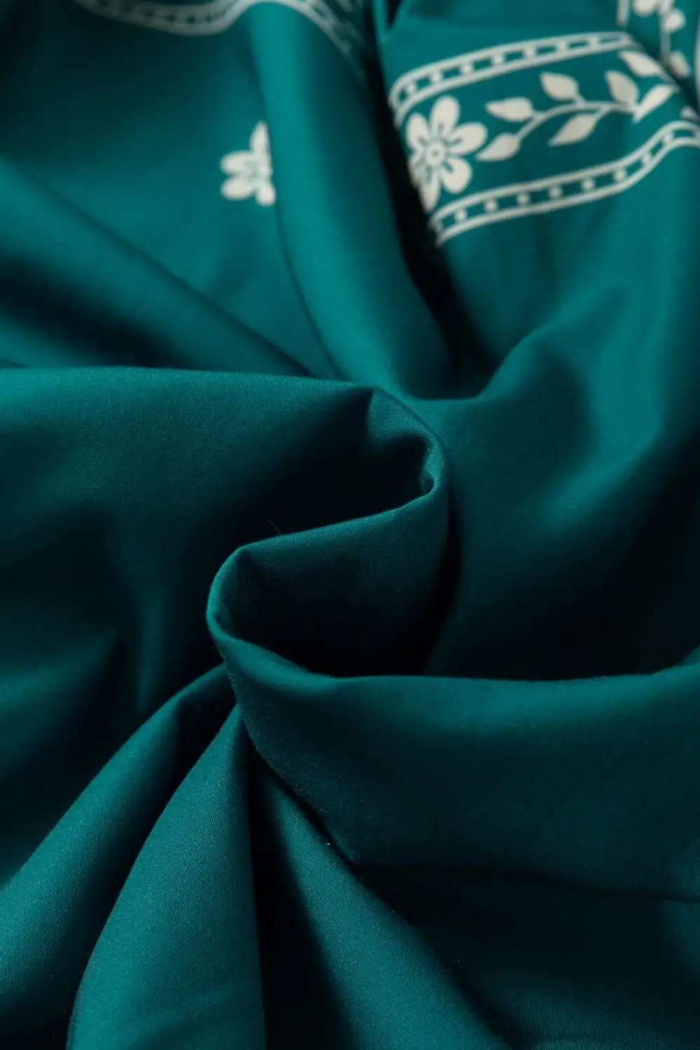 Floral Ruffle Puff Sleeve Tie Neck Mini Dress - Trendsi - Flyclothing LLC