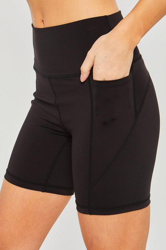 Love Tree High Waist Seam Detail Active Shorts - Trendsi