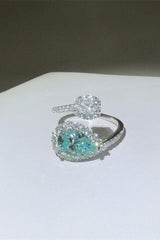 2 Carat Moissanite 925 Sterling Silver Bypass Ring - Trendsi - Flyclothing LLC
