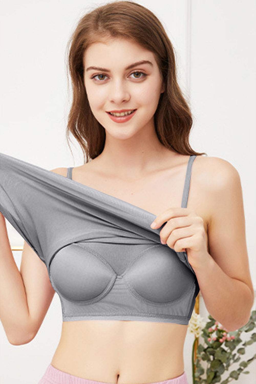 Scoop Neck Cami with Bra - Trendsi - Flyclothing LLC