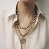3 Piece Stainless Steel Pendant Necklace - Trendsi - Flyclothing LLC