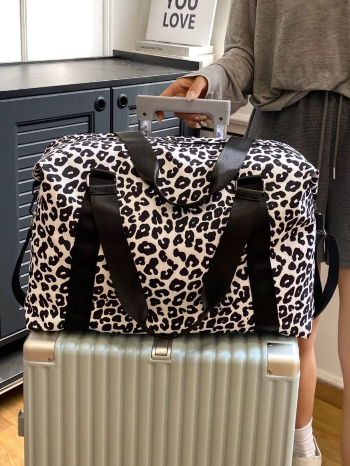 Oxford Cloth Leopard 2-Piece Bag Set - Trendsi
