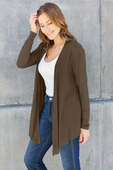 Basic Bae Full Size Open Front Long Sleeve Cardigan - ShopBasicbae - Flyclothing LLC