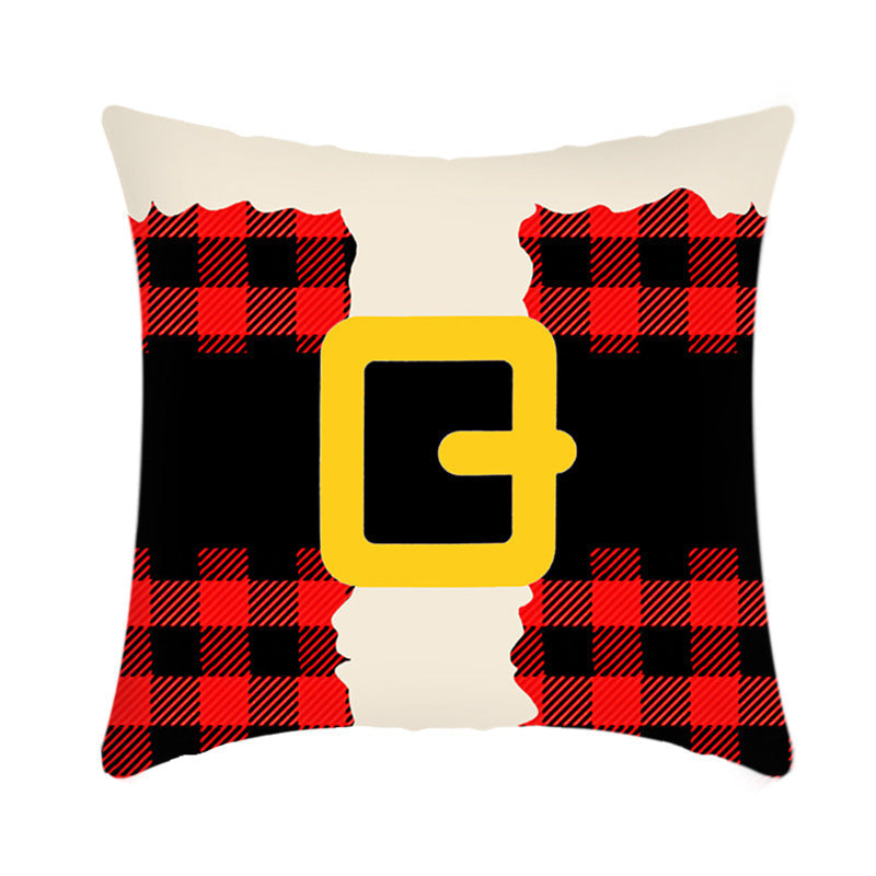 Merry Christmas Cushion Cover 45cm Elk Santa Claus Short Plush Sofa Pillow Cover Home Decor Pillowcase Christmas Decoration - My Store - Flyclothing LLC
