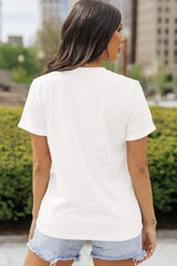 Pumpkin Round Neck Short Sleeve T-Shirt - Trendsi - Flyclothing LLC