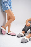Thermal Faux Fur Round Toe Slippers - Trendsi