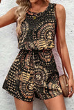 Boho Floral Print Sleeveless Summer Romper - Trendsi - Flyclothing LLC