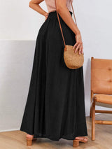 Drawstring Wide Leg Pants with Pockets - Trendsi - Flyclothing LLC