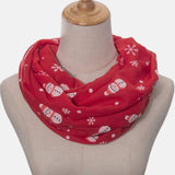Fringe Snowman Polyester Scarf - Trendsi - Flyclothing LLC