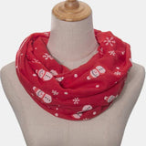 Fringe Snowman Polyester Scarf - Trendsi - Flyclothing LLC