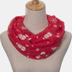 Fringe Snowman Polyester Scarf - Trendsi