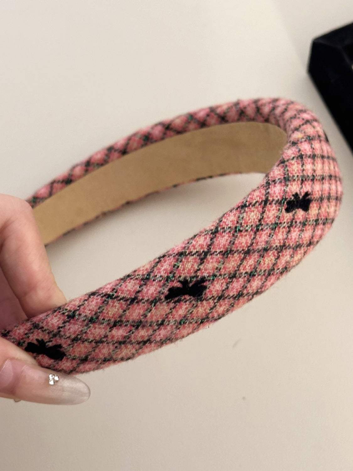 Plaid Bow Wide Headband - Trendsi - Flyclothing LLC