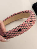 Plaid Bow Wide Headband - Trendsi - Flyclothing LLC