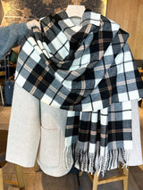 Classic Plaid Fringe Scarf - Trendsi - Flyclothing LLC
