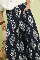 Umgee Abstract Print Wide Leg Pants - Trendsi - Flyclothing LLC