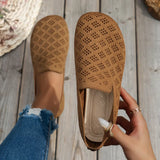 Mesh Round Toe Flat Slip-Ons - Trendsi - Flyclothing LLC
