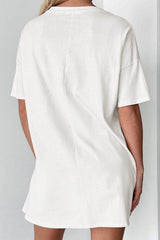 Graphic Round Neck Half Sleeve T-Shirt - Trendsi - Flyclothing LLC