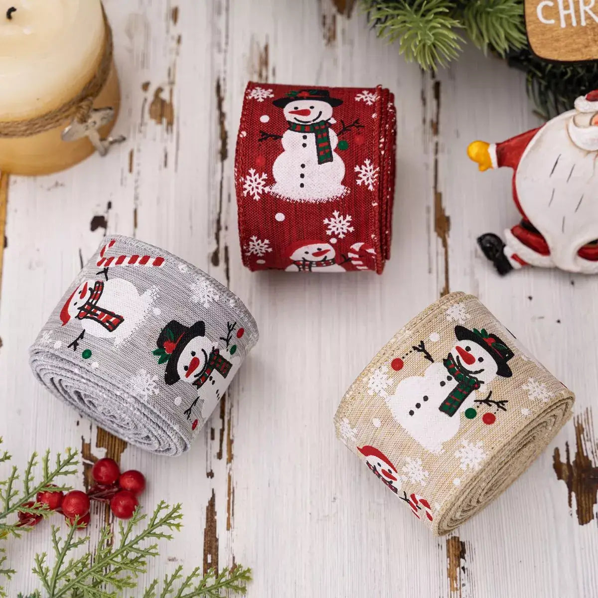 Christmas Snowman Decorative Ribbon - Trendsi - Flyclothing LLC