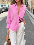 Devine Collared Neck Drop Shoulder Shirt - Trendsi