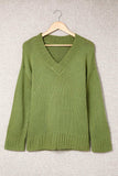 V-Neck Dropped Shoulder Sweater - Trendsi - Flyclothing LLC