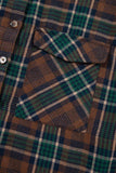 Plaid Button Up Long Sleeve Jacket - Trendsi - Flyclothing LLC