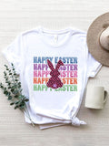 HAPPY EASTER Round Neck Short Sleeve T-Shirt - Trendsi