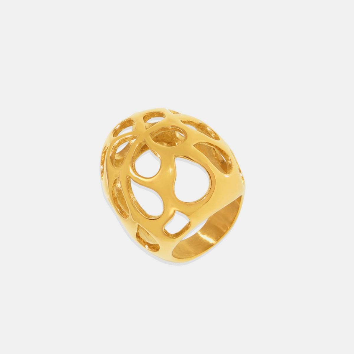 Stainless Steel Cutout Ring - Trendsi - Flyclothing LLC