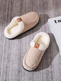 Contrast Round Toe Flat Slippers - Trendsi - Flyclothing LLC