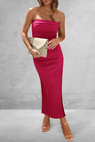 Slit Tube Midi Dress - Trendsi - Flyclothing LLC