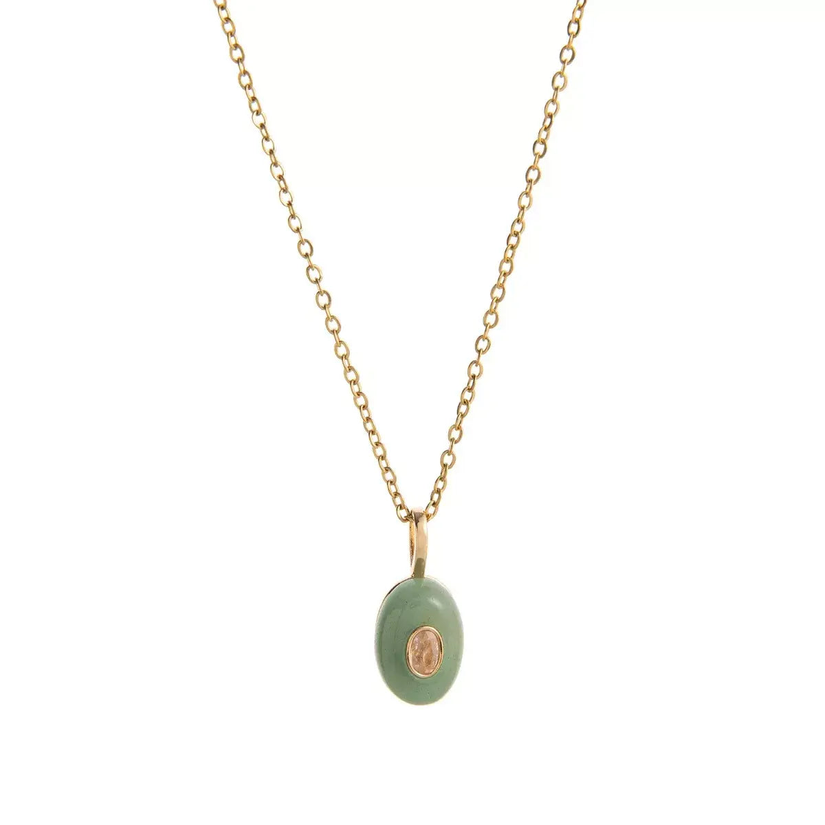 Natural Stone Pendant Necklace - Trendsi - Flyclothing LLC