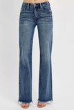 RISEN Full Size Tummy Control High Rise Long Straight Jeans Plus Size - Trendsi - Flyclothing LLC