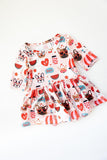 Puppy Love 3/4 Sleeve Twirl Bodysuit - Mila & Rose ®