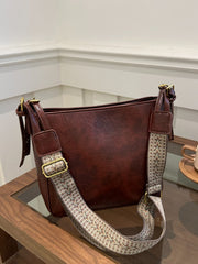 PU Leather Adjustable Strap Crossbody Bag with Pouch - Trendsi