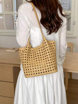 Woven Leather Shoulder Bag - Trendsi - Flyclothing LLC