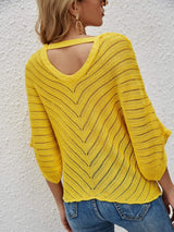 Openwork Batwing Sleeve Cover-Up - Trendsi - Flyclothing LLC
