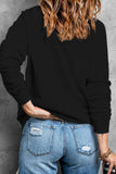 LOVE Rhinestone Clover Round Neck Sweatshirt - Trendsi - Flyclothing LLC