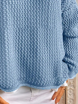 Openwork Long Sleeve Hooded Knit Cover Up - Trendsi - Flyclothing LLC