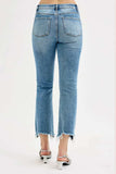 RISEN Full Size High Rise Crop Straight Slim Jeans Plus Size - Trendsi - Flyclothing LLC