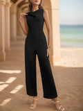 Sleeveless Jumpsuit with Pockets - Trendsi