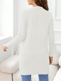 Open Front Long Sleeve Cardigan - Trendsi
