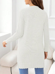 Open Front Long Sleeve Cardigan - Trendsi