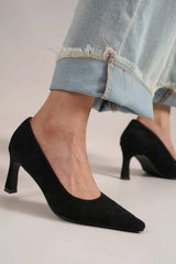 Beast Fashion Faux Suede Point Toe Pumps - Trendsi - Flyclothing LLC