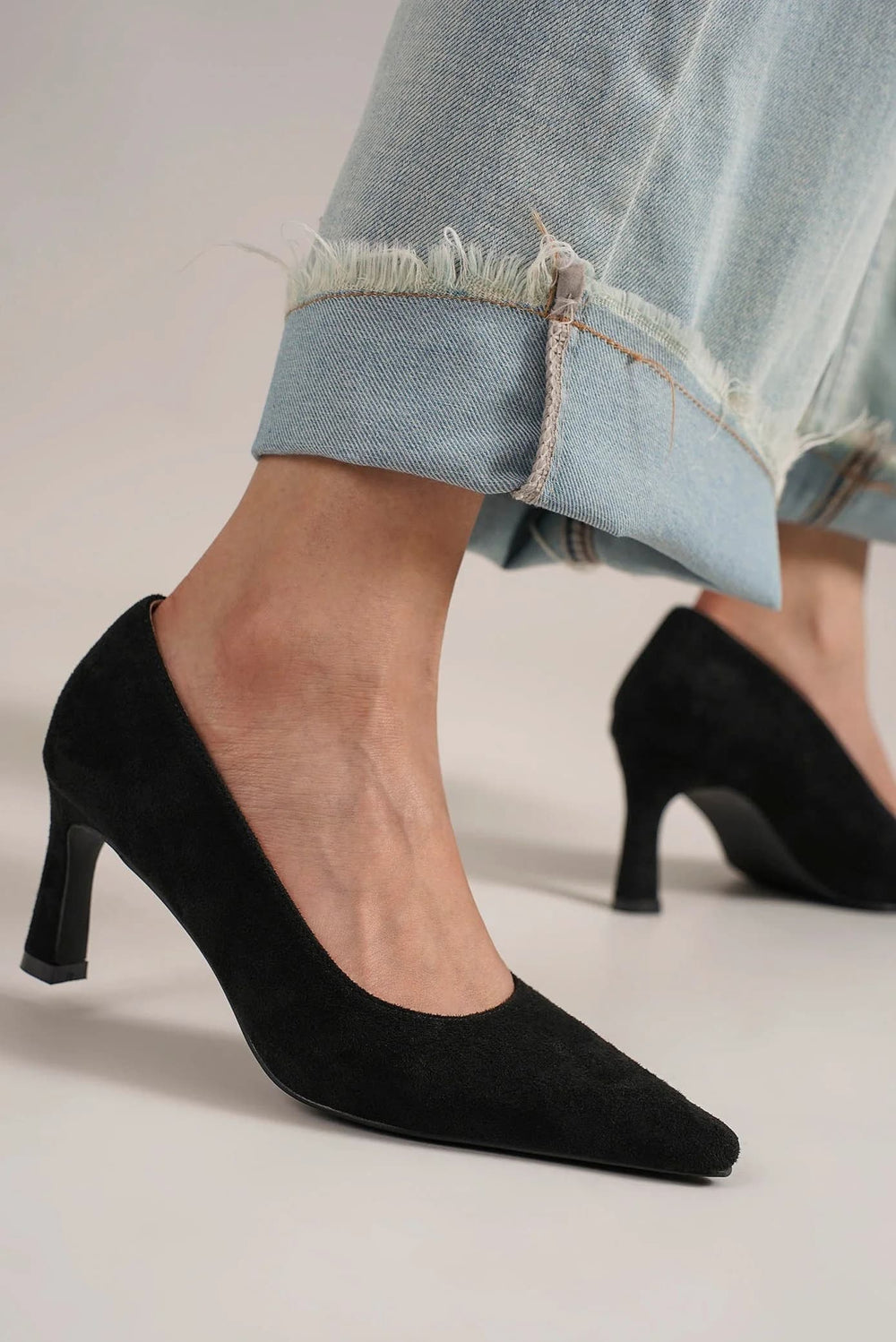 Beast Fashion Faux Suede Point Toe Pumps - Trendsi