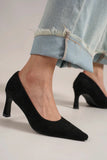 Beast Fashion Faux Suede Point Toe Pumps - Trendsi