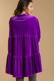 Umgee Full Size Button Down Tiered Back High Low Shirt - Trendsi - Flyclothing LLC