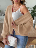 Open Front Long Sleeve Cardigan - Trendsi - Flyclothing LLC