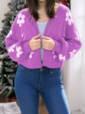Floral Open Front Cardigan - Trendsi - Flyclothing LLC