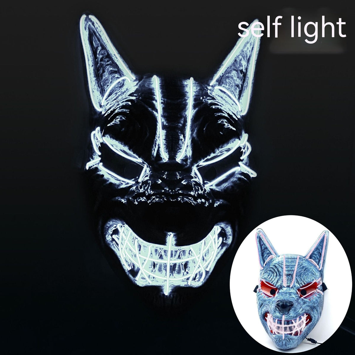 Halloween LED Full Face Luminous Mask - My Store - Flyclothing LLC